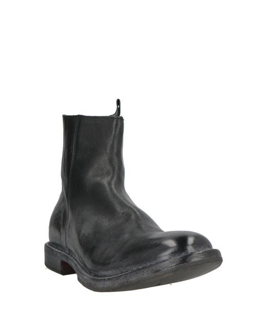 Moma Black Ideal Block Ankle Boots Leather for men