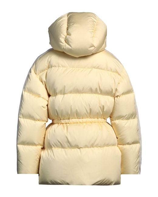 Palm Angels Natural Gefütterte Jacke Mit Streifen