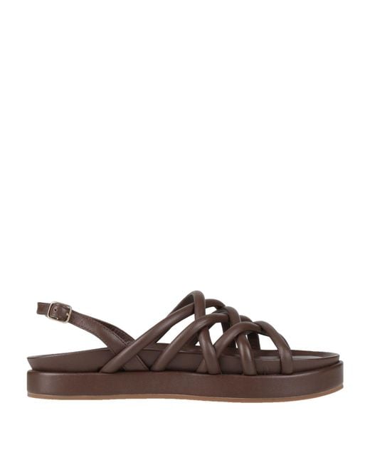 HABILLÈ Brown Sandals Leather