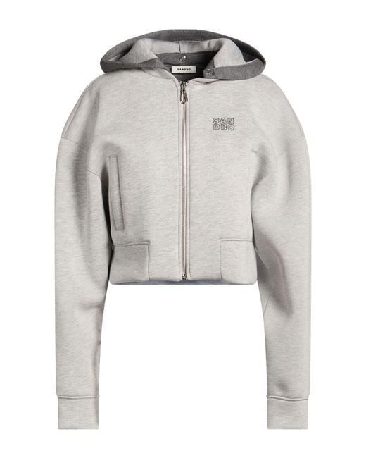 Sandro Gray Jacket Viscose