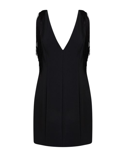 Pinko Black Mini Dress Polyester, Elastane