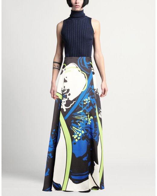 Camilla Blue Maxi Skirt Polyester