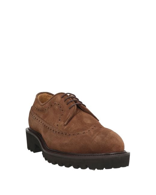 RICHARD OWE'N Brown Lace-Up Shoes Leather for men
