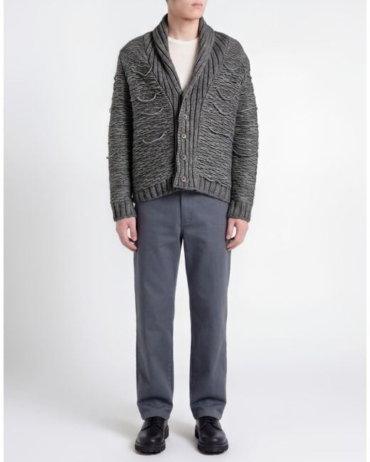 Anima Gray Cardigan Acrylic, Alpaca Wool, Wool for men