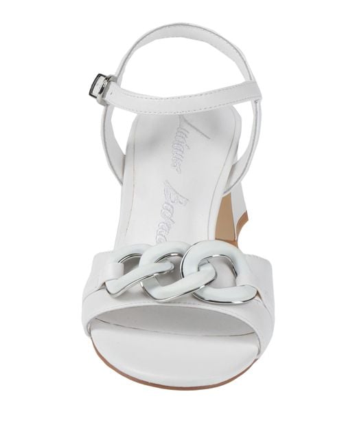 Luciano Barachini Women's White Sandals Leather