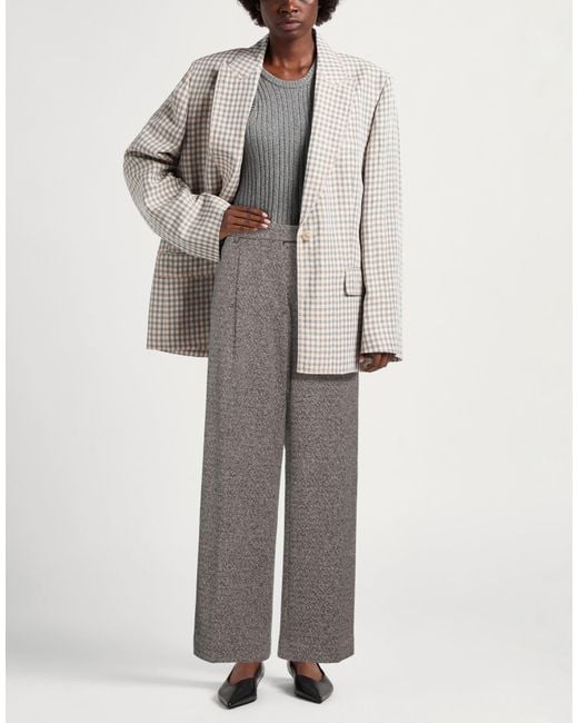 EMMA & GAIA Gray Pants Cotton, Polyester, Polyamide, Elastane