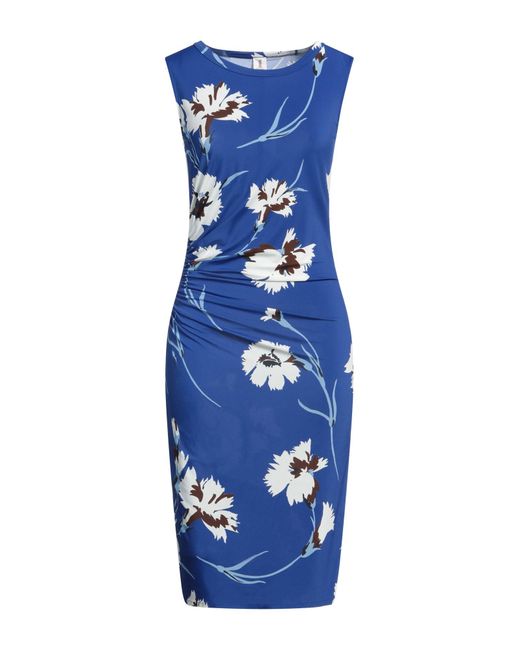 1 One Blue Midi-Kleid