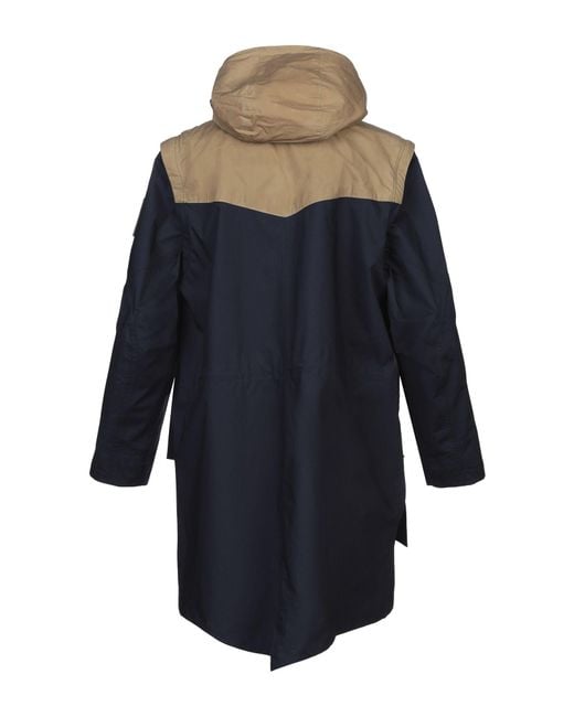 Woolrich Blue Overcoat & Trench Coat for men