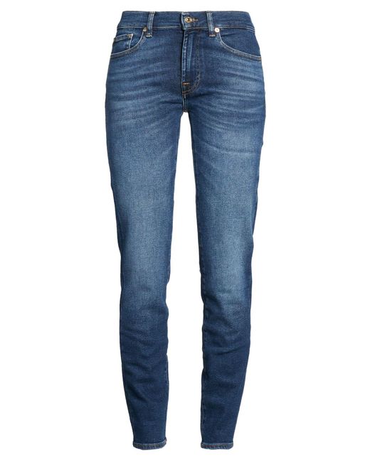 7 For All Mankind Blue Jeans Cotton, Modal, Elastomultiester, Elastane