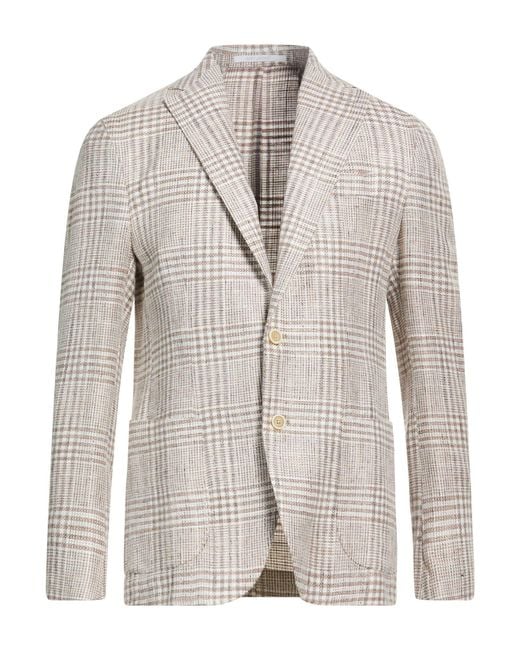 Eleventy Gray Platinum Blazer Viscose, Wool, Linen for men