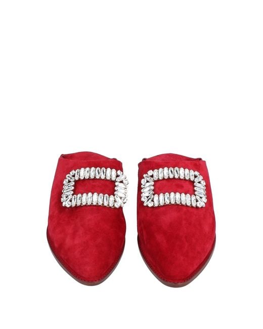 Roger Vivier Red Mules & Clogs