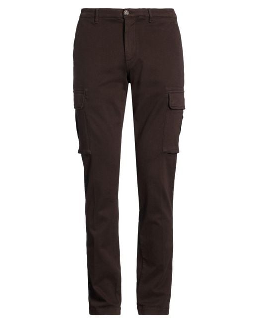 40weft Brown Pants Cotton, Elastane for men