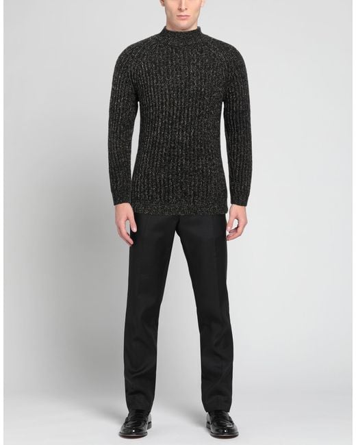 Irish Crone Black Turtleneck for men