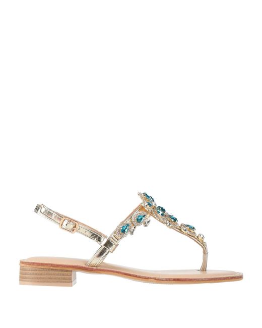 Gai Mattiolo White Thong Sandal