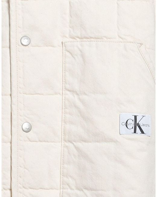 Calvin Klein White Jacket Cotton for men
