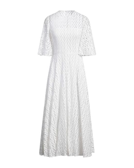 Valentino Garavani White Maxi Dress Viscose, Cotton, Polyamide