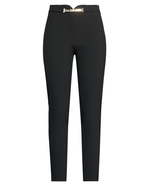 SIMONA CORSELLINI Black Pants Polyester, Viscose, Cotton, Elastane