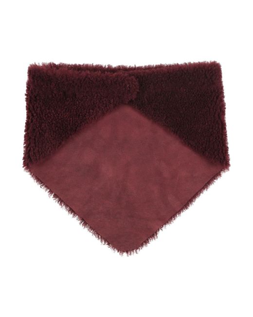 Salvatore Santoro Purple Burgundy Scarf Ovine Leather
