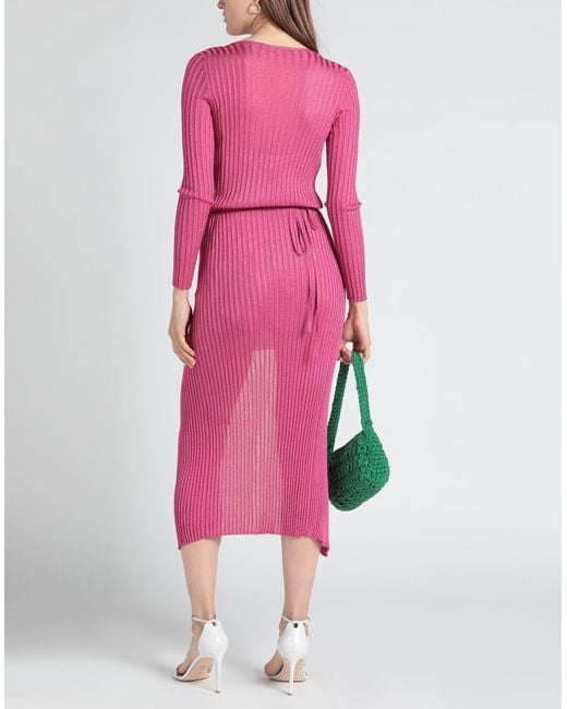 antonella rizza Pink Fuchsia Cardigan Viscose, Metallic Polyester