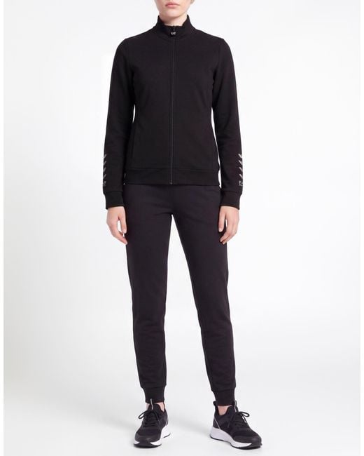 EA7 Black Tracksuit Cotton, Elastane