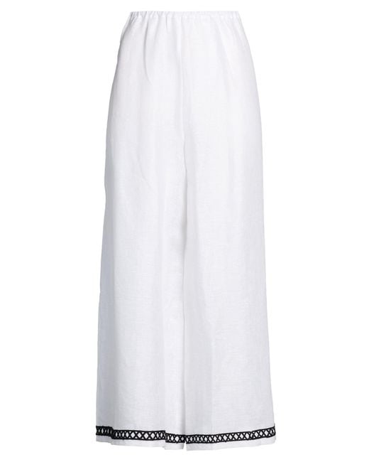 Holy Caftan White Pants Linen