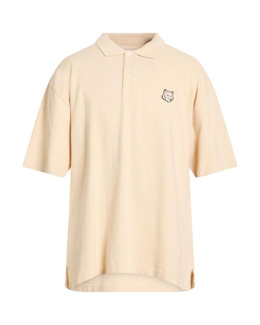 Maison Kitsuné Natural Polo Shirt Cotton for men