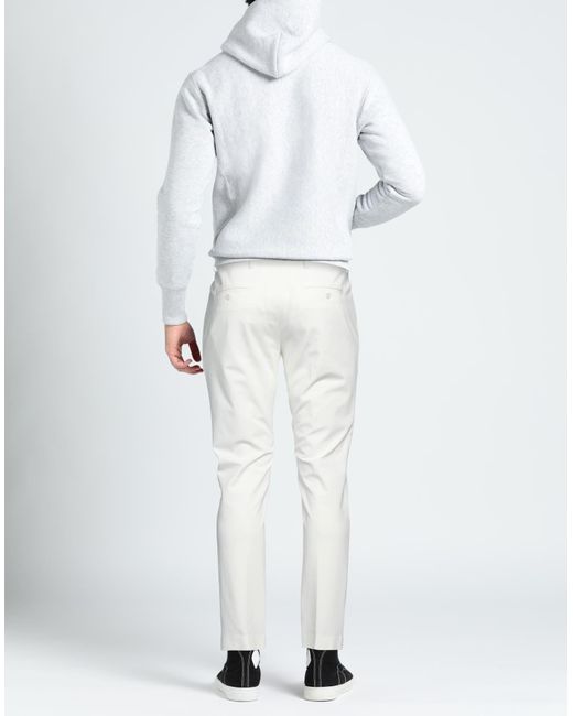 Grey Daniele Alessandrini White Pants for men
