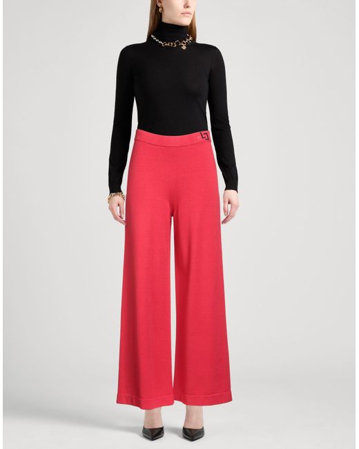 Liviana Conti Red Pants Viscose, Polyester