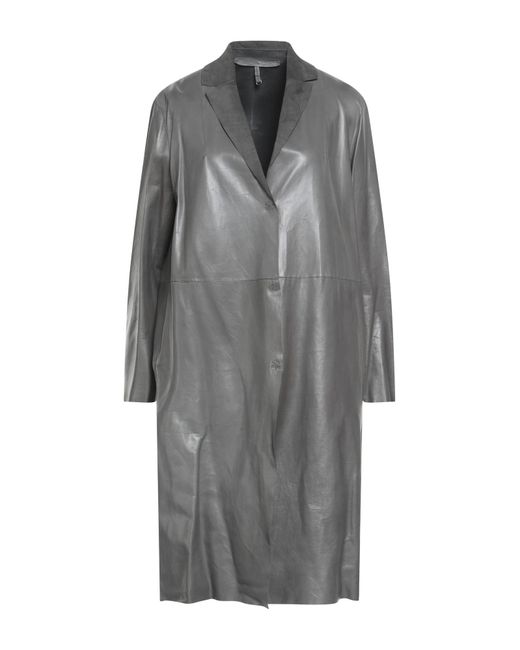 Salvatore Santoro Gray Overcoat & Trench Coat