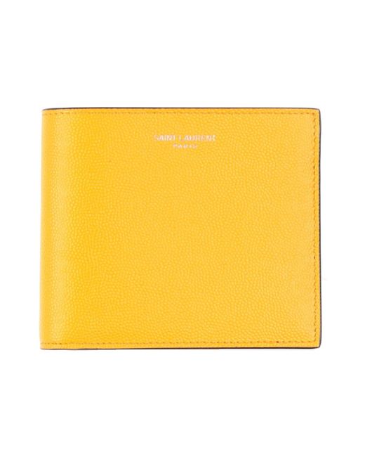 Saint Laurent Yellow Wallet for men