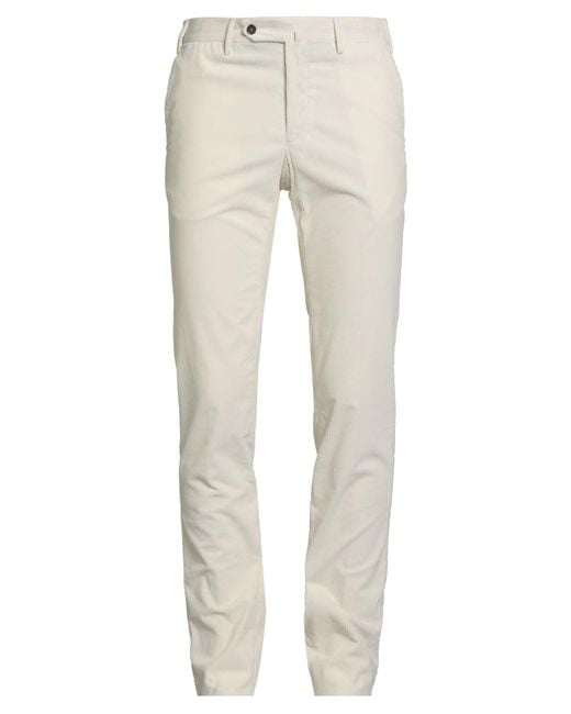 PT Torino Natural Ivory Pants Cotton, Elastane for men
