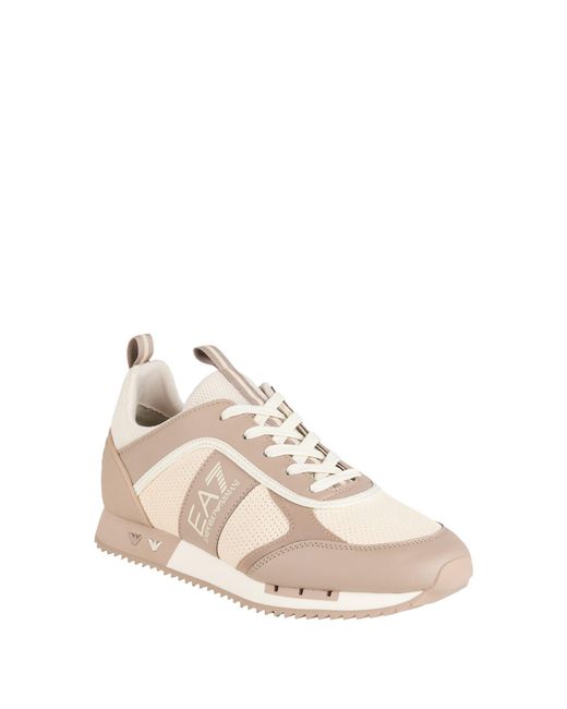 EA7 Pink Sneakers Cow Leather, Polyurethane for men