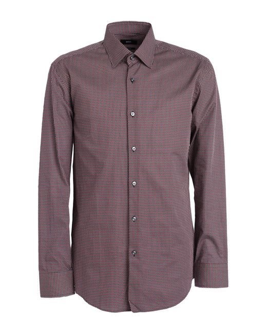 Boss Purple Shirt Cotton for men
