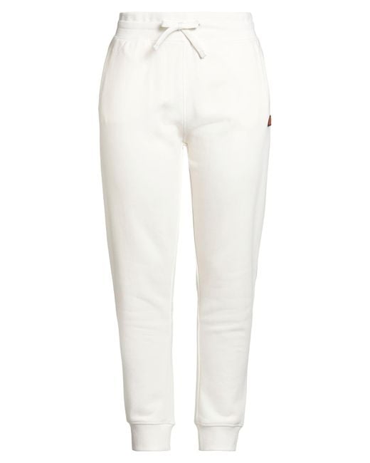 Ellesse White Ivory Pants Cotton, Polyester