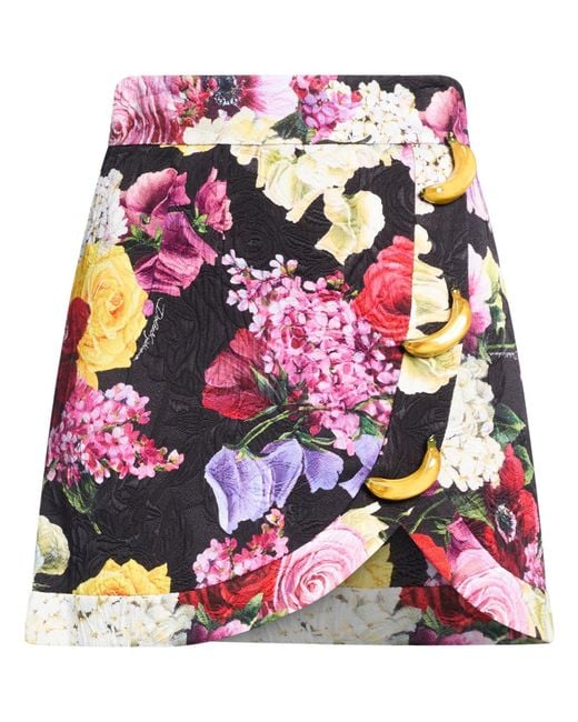 Dolce & Gabbana Black Mini Skirt Cotton, Viscose, Elastane