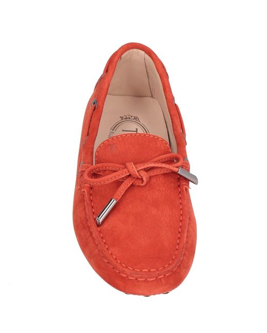Tod's Red Loafers
