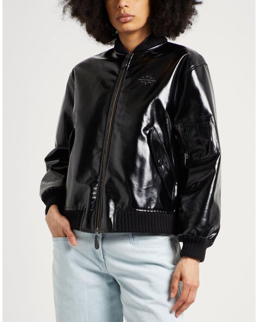 MVP WARDROBE Black Jacket Cotton, Polyurethane