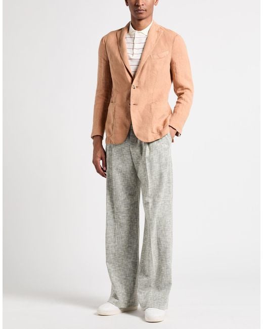 Boglioli Natural Blazer Linen for men