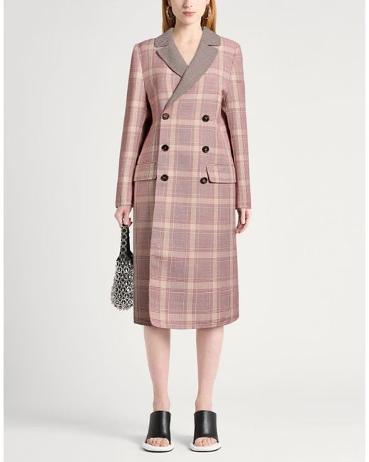 Marni Pink Overcoat & Trench Coat Virgin Wool, Polyester