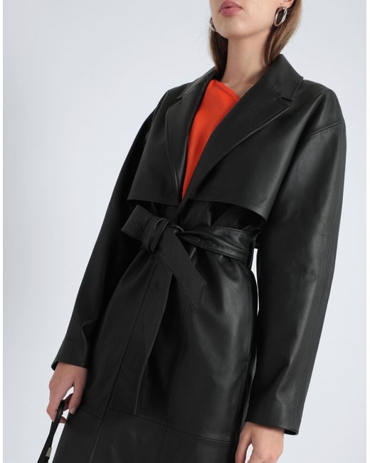 Manteau long Calvin Klein en coloris Black
