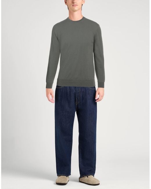 Alpha Studio Gray Sweater Cotton for men
