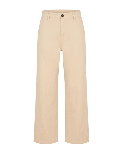 Massimo Alba Natural Sand Pants Cotton, Wool