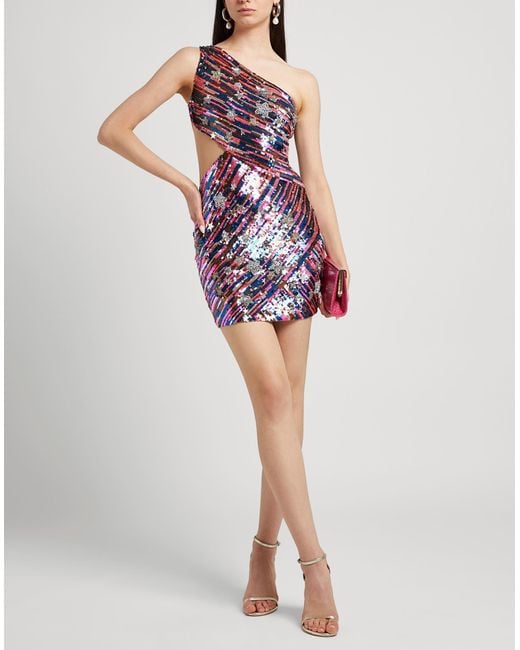 Elisabetta Franchi Purple Mini Dress