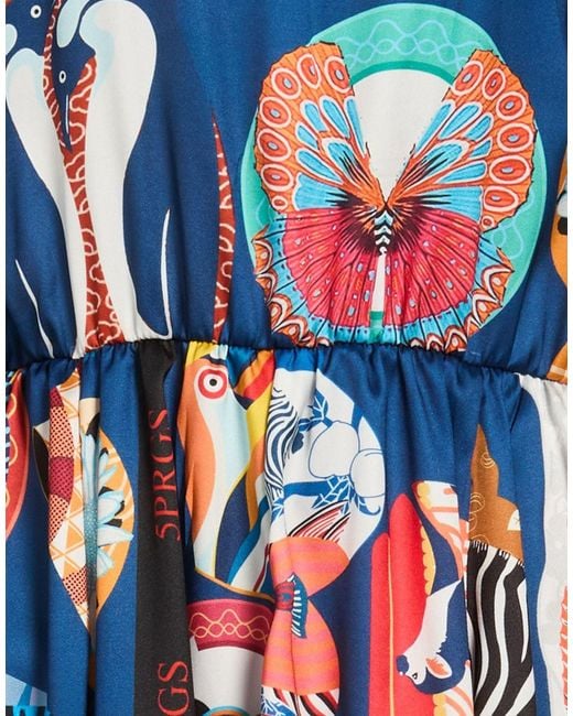 5 PROGRESS Blue Mini Dress Polyester