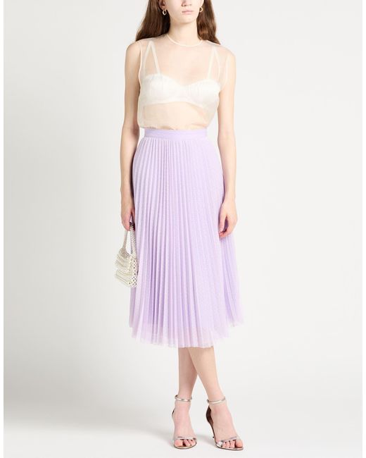 Twinset Purple Midi Skirt
