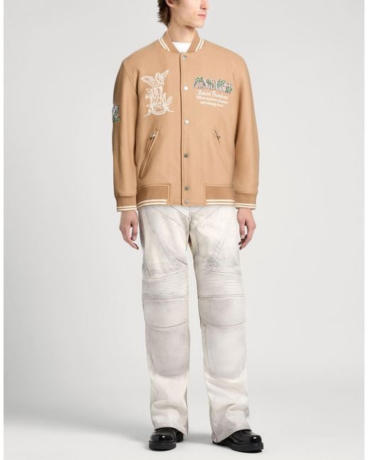 Amiri Natural Camel Jacket Virgin Wool, Polyamide for men