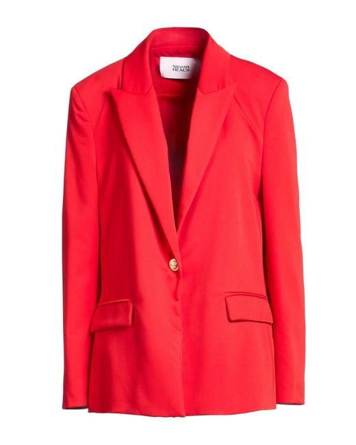 Silvian Heach Red Blazer Polyester, Viscose, Elastane