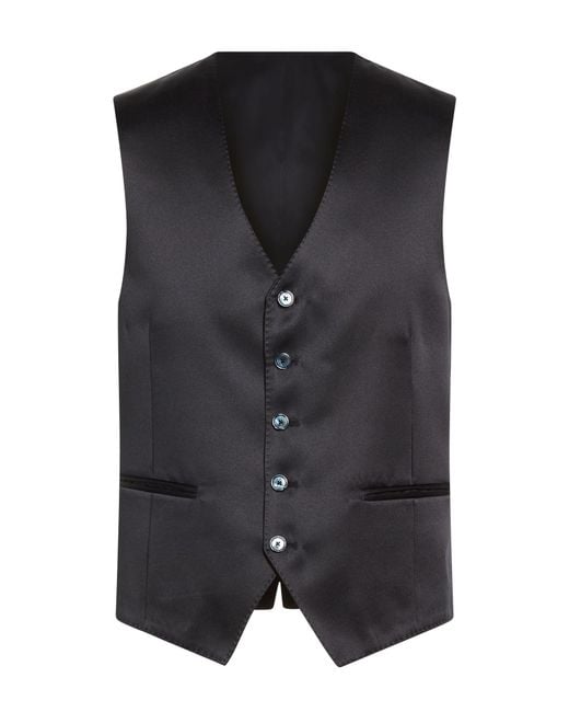 Paoloni Black Tailored Vests for men