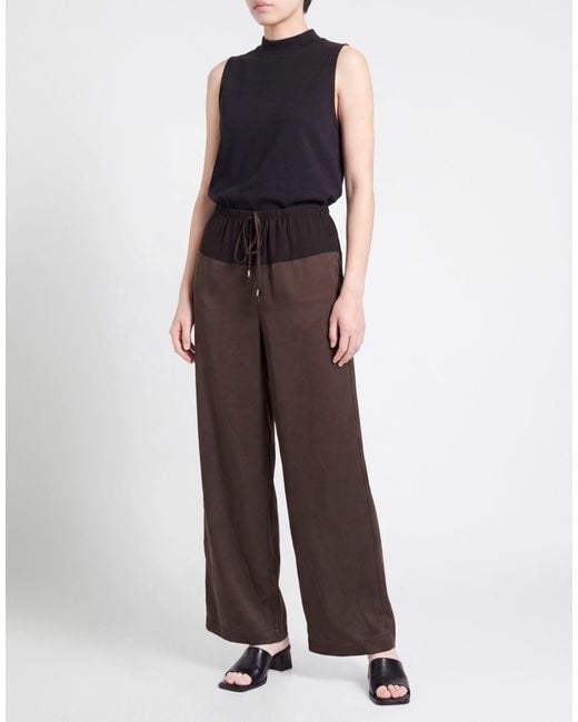 Please Brown Dark Pants Polyester