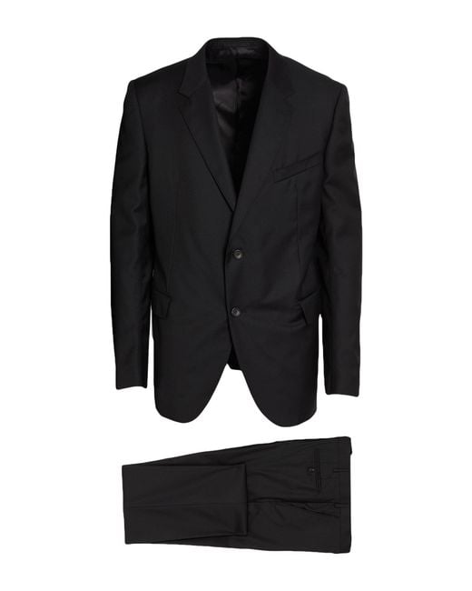 Lanvin Black Suit Wool for men
